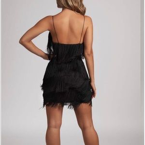 paige fringe mini dress